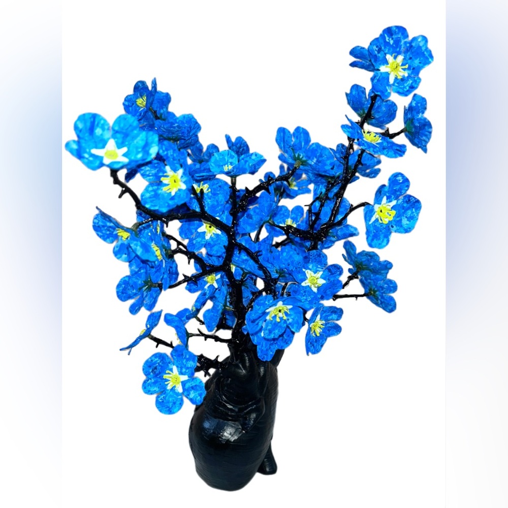 Hand Crafted Forget Me Not (Heart of Thorns) Mixed Media Surreal Sculpture Art - Picture 8 of 13